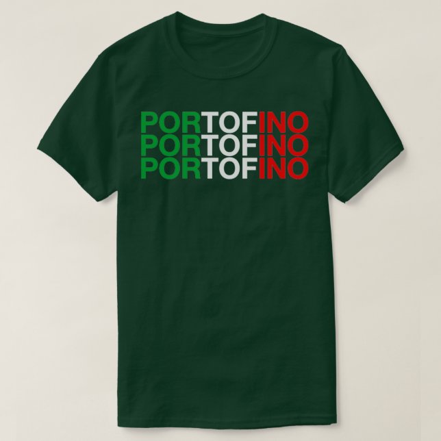 PORTOFINO Italian Flag T-Shirt (Design Front)