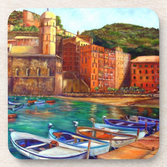 Portofino, Italy Beverage Coaster (Front)