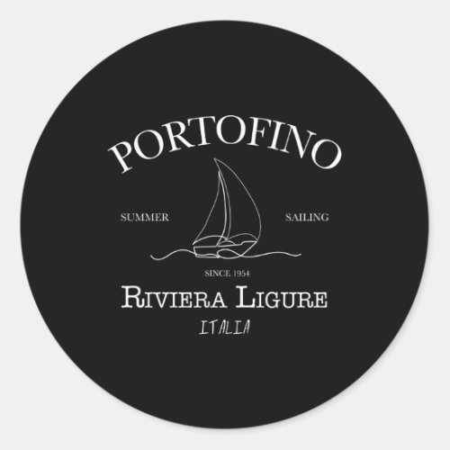 Portofino Italy Classic Round Sticker
