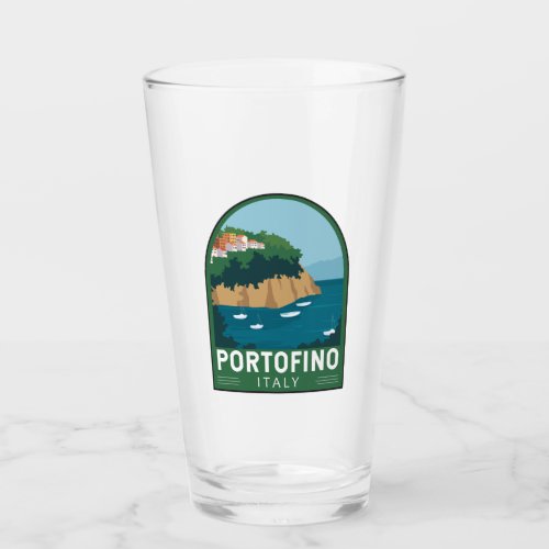 Portofino Italy Retro Travel Art Vintage Glass