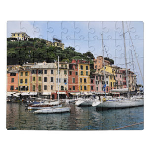Portofino Italy Scenic Harbor Acrylic Jigsaw Puzzle