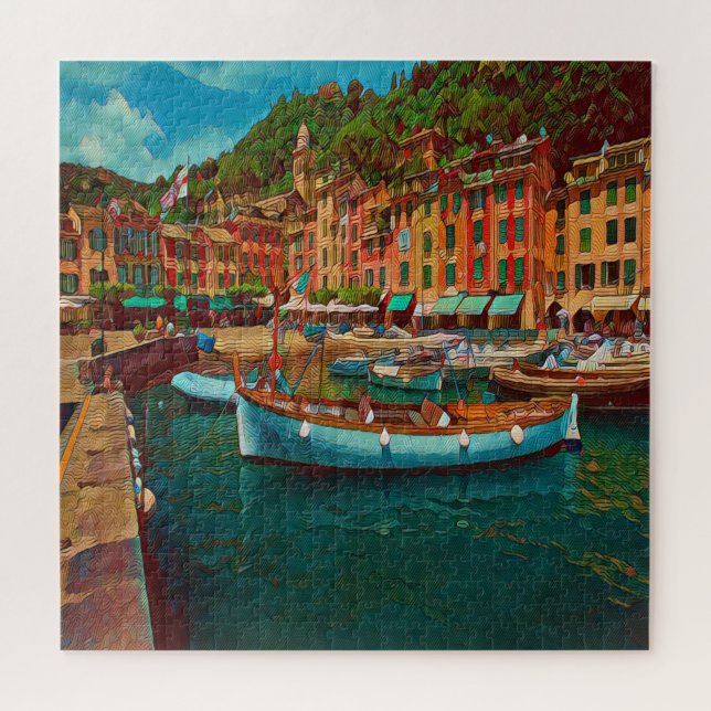 PORTOFINO  - Italy - small square - marina Jigsaw Puzzle (Horizontal)