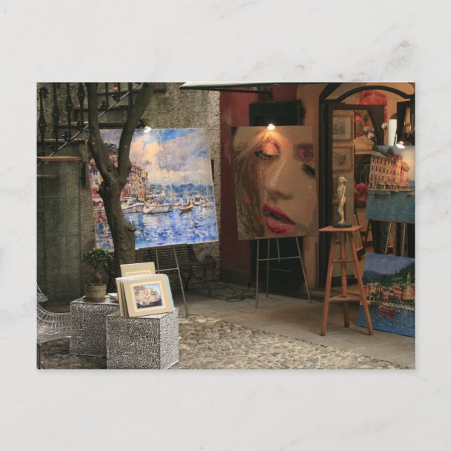 Portofino Italy store front Postcard (Front)