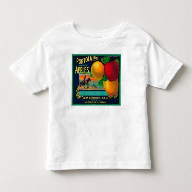 Portola Apple Crate Label Toddler T-shirt (Front)
