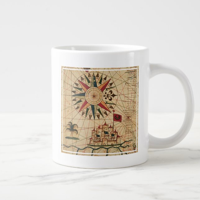 Portolan Chart | Map of Cairo, Egypt Giant Coffee Mug (Right)