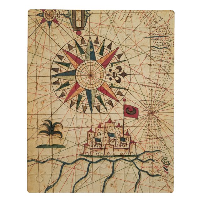 Portolan Chart | Map of Cairo, Egypt Jigsaw Puzzle (Puzzle Vertical)