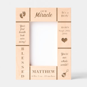 Portrait 4x6 New Baby Personalized Engraved Frames