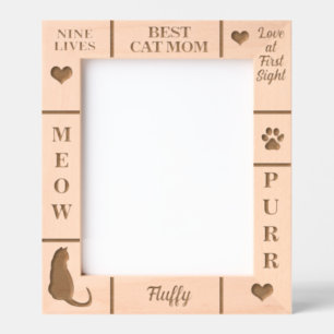 Portrait 8x10 BEST Cat MOM Ever Custom Name Engraved Frames