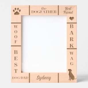 Portrait 8x10 BEST Dog DAD Ever Custom Name Engraved Frames