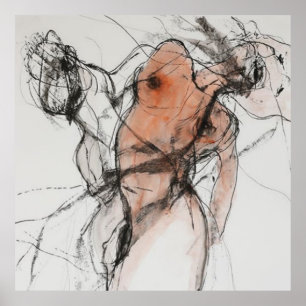 portrait, abstraction, watercolor, art poster