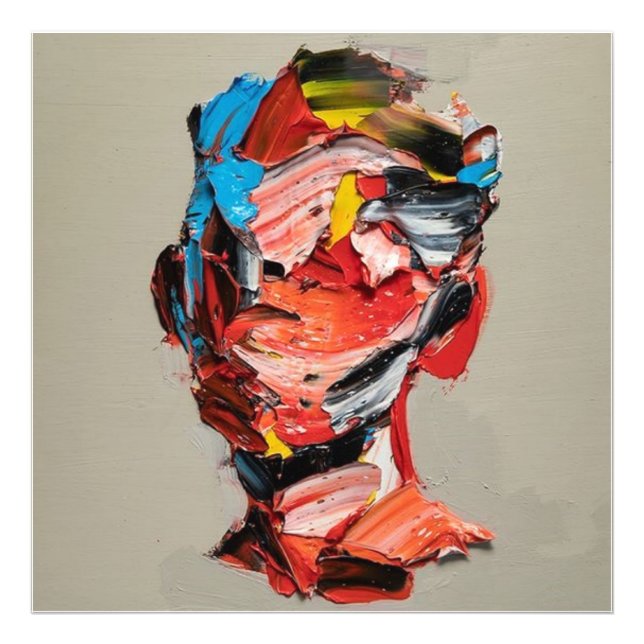 portrait, abstraction, watercolor, art poster sign (Front)