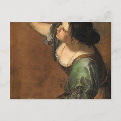 Portrait Allegory Painting Artemisia Gentilesc Postcard