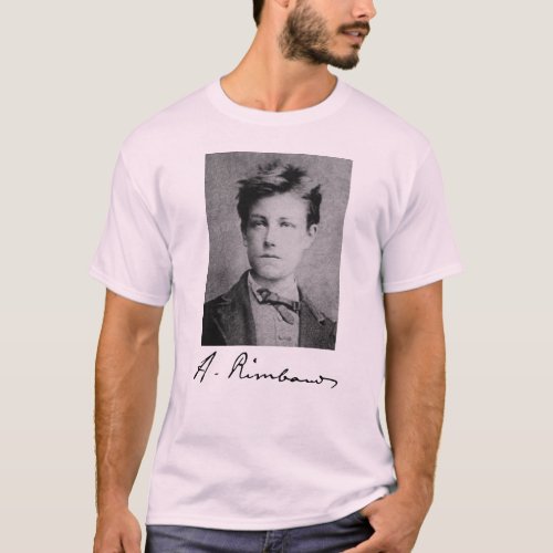 Portrait and Signature of Arthur Rimbaud T_Shirt
