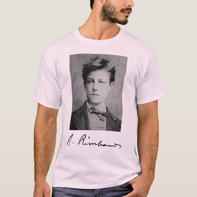Portrait and Signature of Arthur Rimbaud T-Shirt (Front)