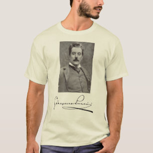 Portrait and Signature of Giacomo Puccini T-Shirt