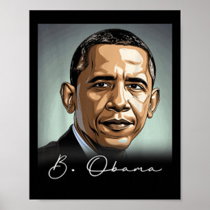 Portrait Barack Obama President Patriotic  Poster