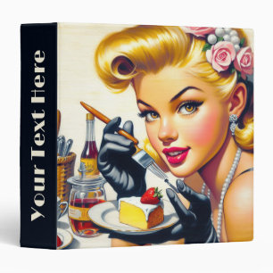 Portrait Beautiful Pin Up 3 Ring Binder