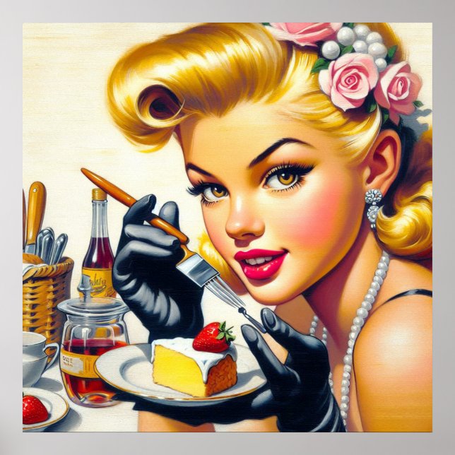 Portrait Beautiful Pin Up Poster (Front)