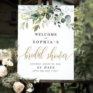 Portrait Bridal Shower Welcome Sign Template Brunc