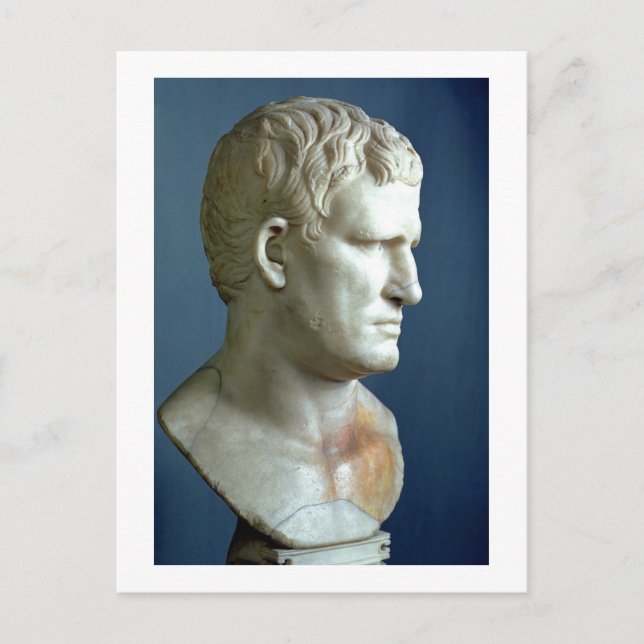 Portrait bust of Agrippa (63-12 BC) Roman (marble) Postcard (Front)