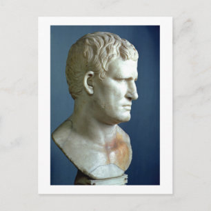 Portrait bust of Agrippa (63-12 BC) Roman (marble) Postcard