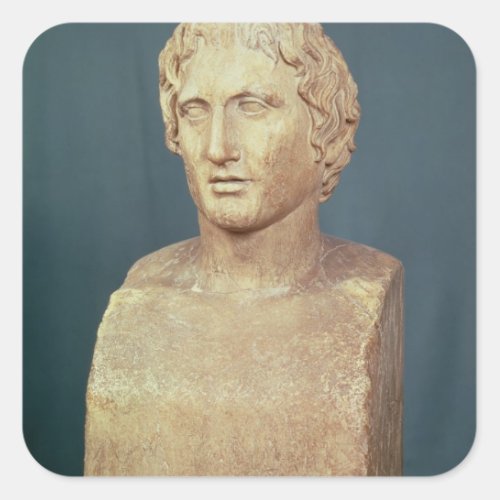 Portrait bust of Alexander the Great Square Sticker