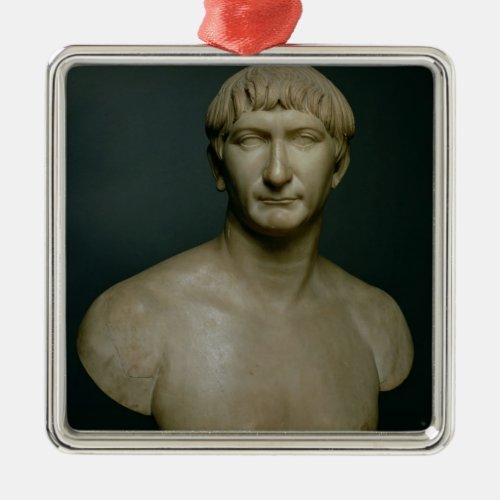 Portrait bust of emperor Trajan 53_117 AD 1st_2n Metal Ornament