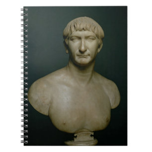 Portrait bust of emperor Trajan (53-117 AD) 1st-2n Notebook