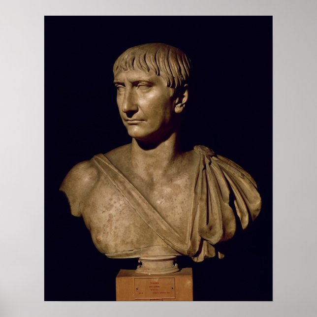 Portrait bust of Emperor Trajan Poster (Front)