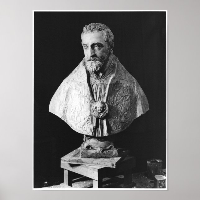 Portrait bust of Francois d'Escoubleau Poster (Front)