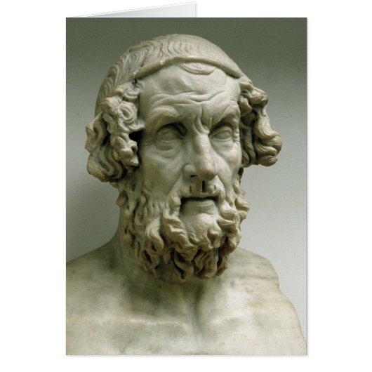 Portrait bust of Homer Cards (Front)