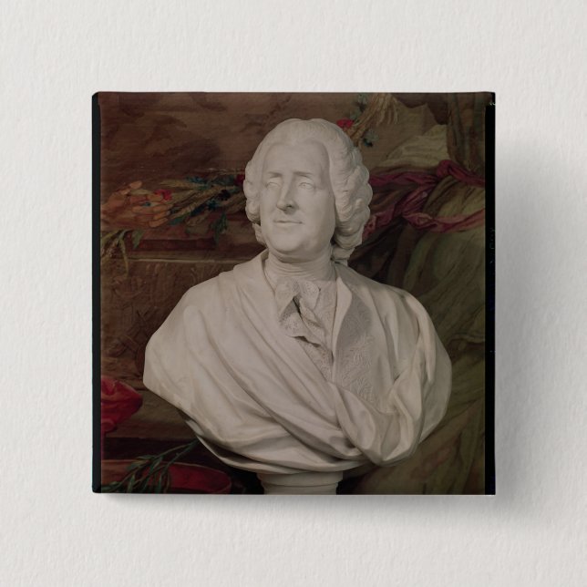 Portrait bust of Jacques-Ange Gabriel Pinback Button (Front)