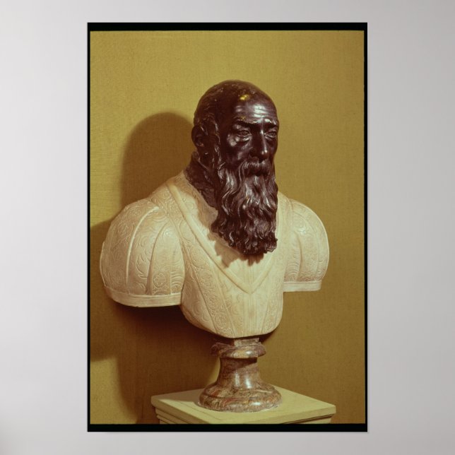 Portrait bust of Jean de Bologna 1608 Poster (Front)