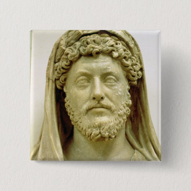 Portrait bust of Marcus Aurelius Button (Front)
