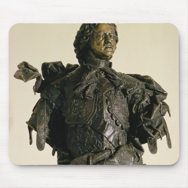 Portrait bust of Peter I , 1723-29 Mouse Pad (Front)