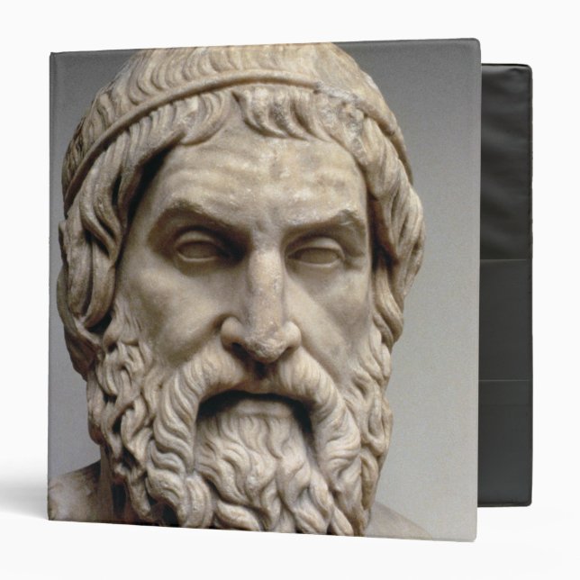 Portrait bust of Sophocles 3 Ring Binder (Front/Inside)