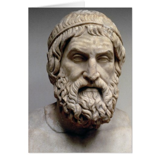 Portrait bust of Sophocles Cards (Front)
