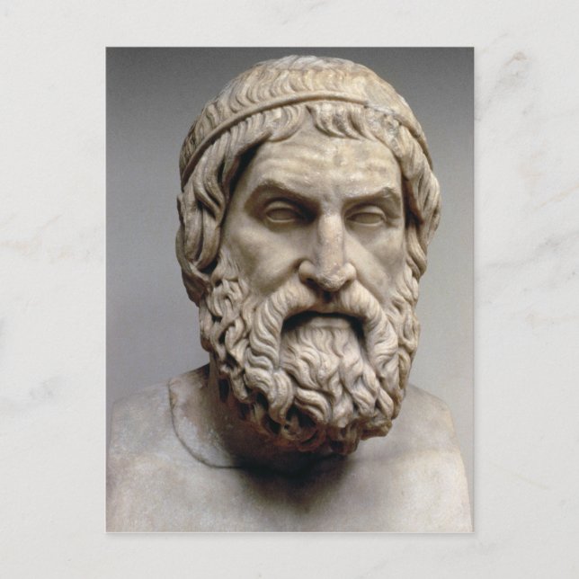 Portrait bust of Sophocles Postcard (Front)