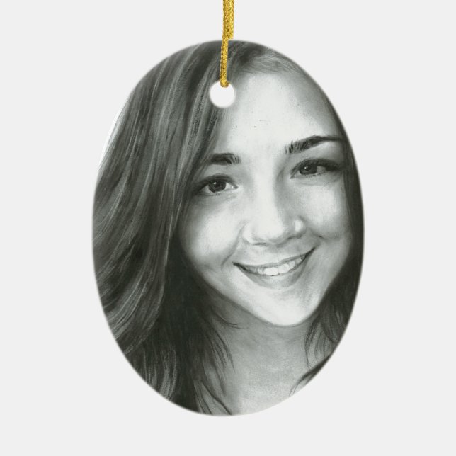 Portrait Ceramic Ornament (Front)