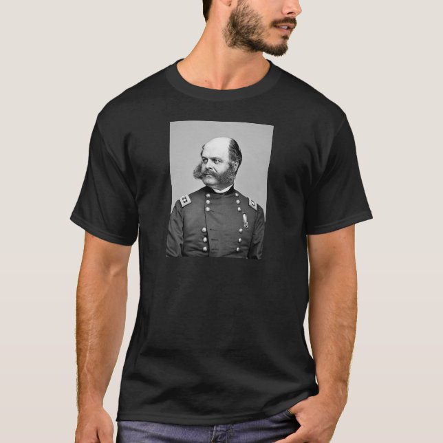 Portrait Civil War General Ambrose E. Burnside T-Shirt (Front)