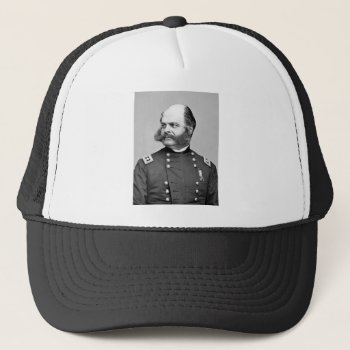 Portrait Civil War General Ambrose E. Burnside Trucker Hat by allphotos at Zazzle