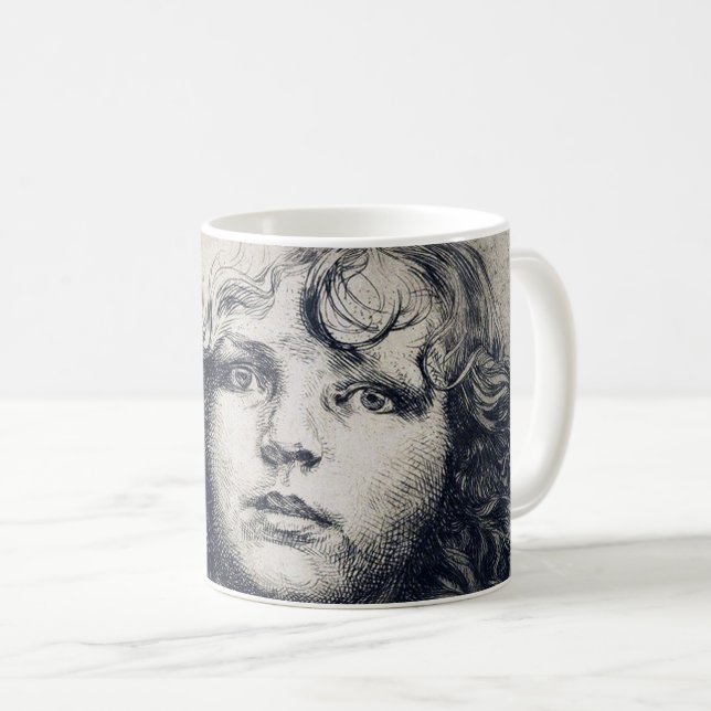 Portrait (Copper print), Alphonse Mucha Coffee Mug (Front Right)