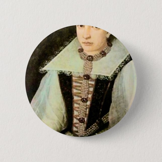 Portrait Countess Elizabeth Bathory Button (Front)