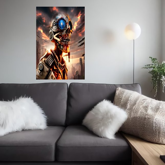 Portrait Cyberpunk skeleton | AI Art Poster (Creator Uploaded)