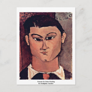 Portrait De Moise Kiesling By Modigliani Amedeo Postcard
