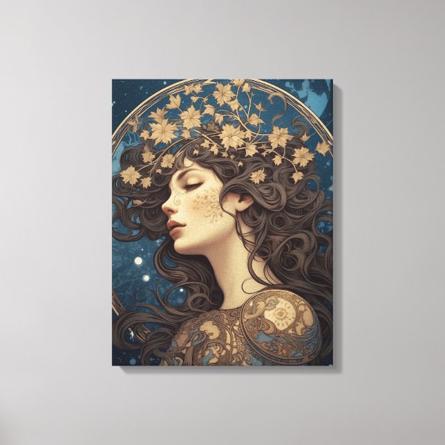 portrait fantasy woman style tarot canvas print (Front)