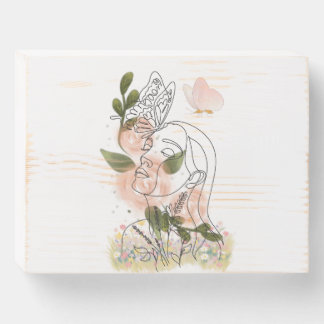 Portrait floral – esprit en fleurs wooden box sign