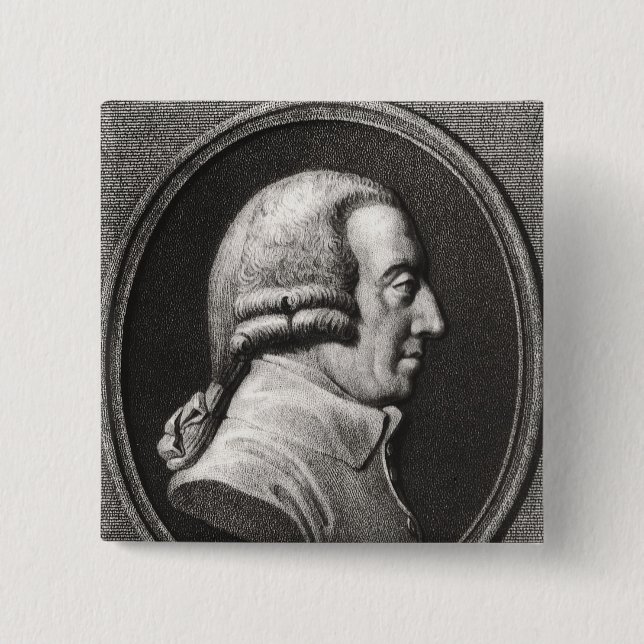 Portrait from a medallion of Adam Smith Button (Front)