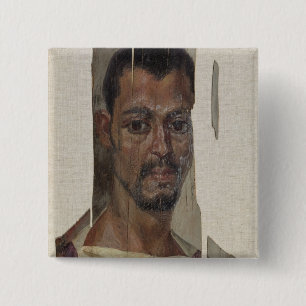 Portrait from Fayum (encaustic wax on wood) Button