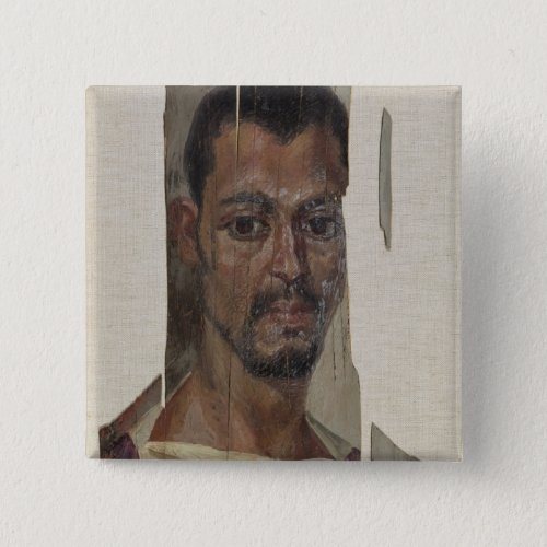 Portrait from Fayum encaustic wax on wood Button